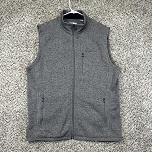 Southern Tide Vest Men's Large Gray Sampson Peak Sweater Fleece Full Zip Outdoor